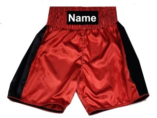 Pantalon de boxeo personalizado : KNBSH-033-Rojo 